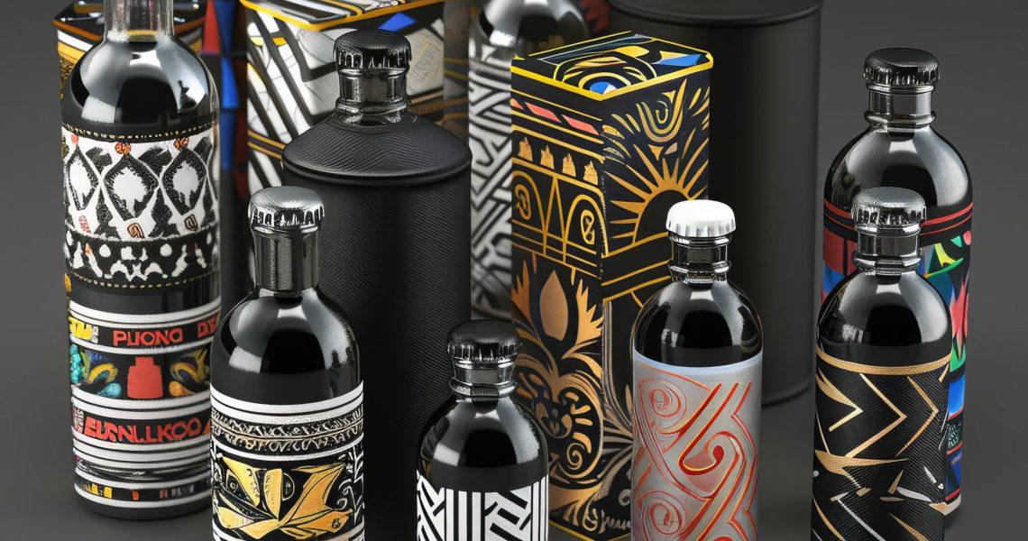 garrafas de vidro de vários formatos com mangas termo retrateis personalizadas